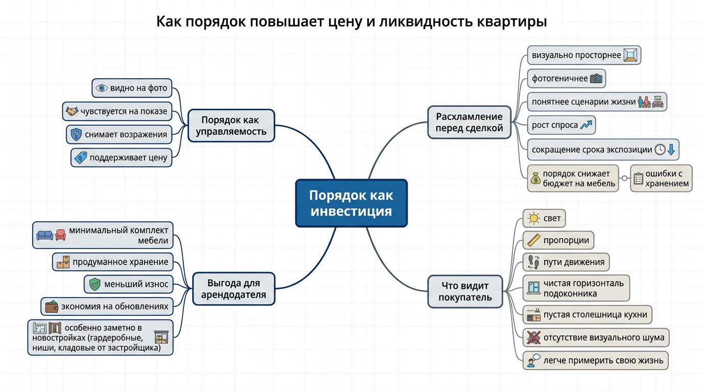 Как порядок повышает цену и ликвидность квартиры
